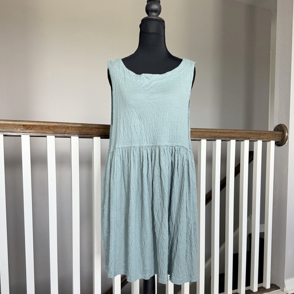 Free People Beach I'm Still Obsessed Sleeveless Mini Dress Blue Small Boho